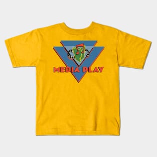 Retro Defunct Media Play Record Store Kids T-Shirt